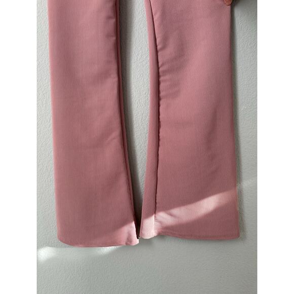 Free People Movement x Onzie Ribbed Slim Flare Leg Dance Leggings Pink Size XS - Picture 6 of 9